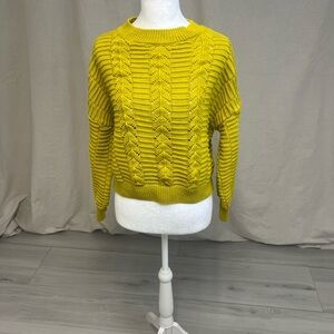 Marc by New York Citron Yellow Knit Women's Sweater Sz M